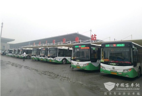 　邯郸公交营运的银隆新能源客车